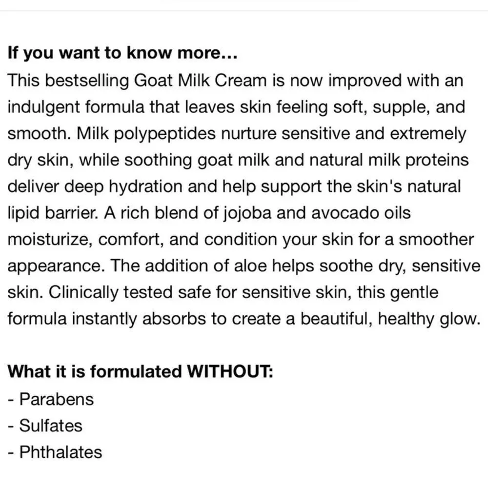 KATE SOMERVILLE Goat Milk Moisturizing Crème